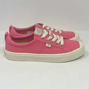Cariuma OCA Low Shoes Womens 8 Mens 6.5 Pink Canvas Lace Up Sneakers Unisex